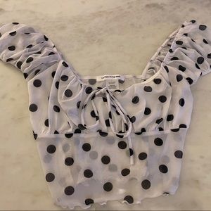 Caution to the WILD Polka Dot Crop Top